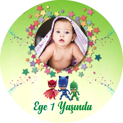 Pija Maskeliler Temalı Yuvarlak Açacak Magneti